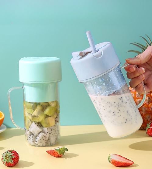 Batidora portátil con pajita