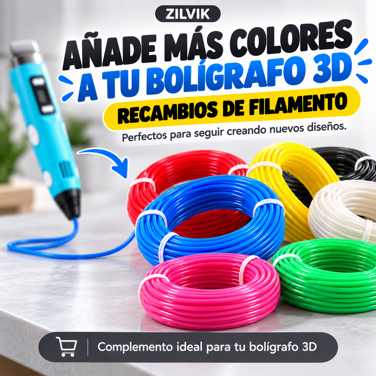 Pack de Filamentos Bolígrafo 3D