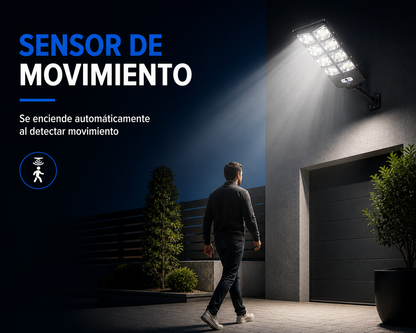 Lámpara Solar 10 LED con Sensor de Movimiento Max