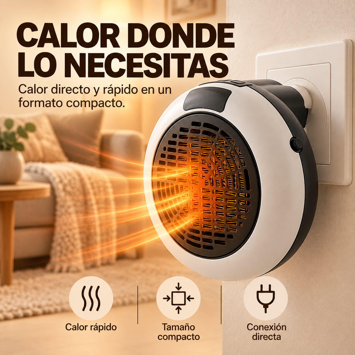 Calefactor termocerámico portátil