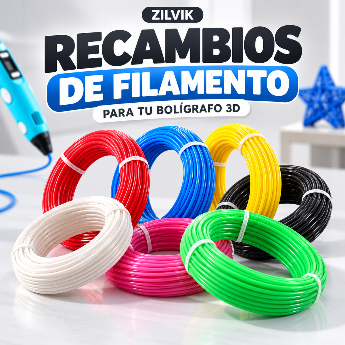 Pack de Filamentos Bolígrafo 3D