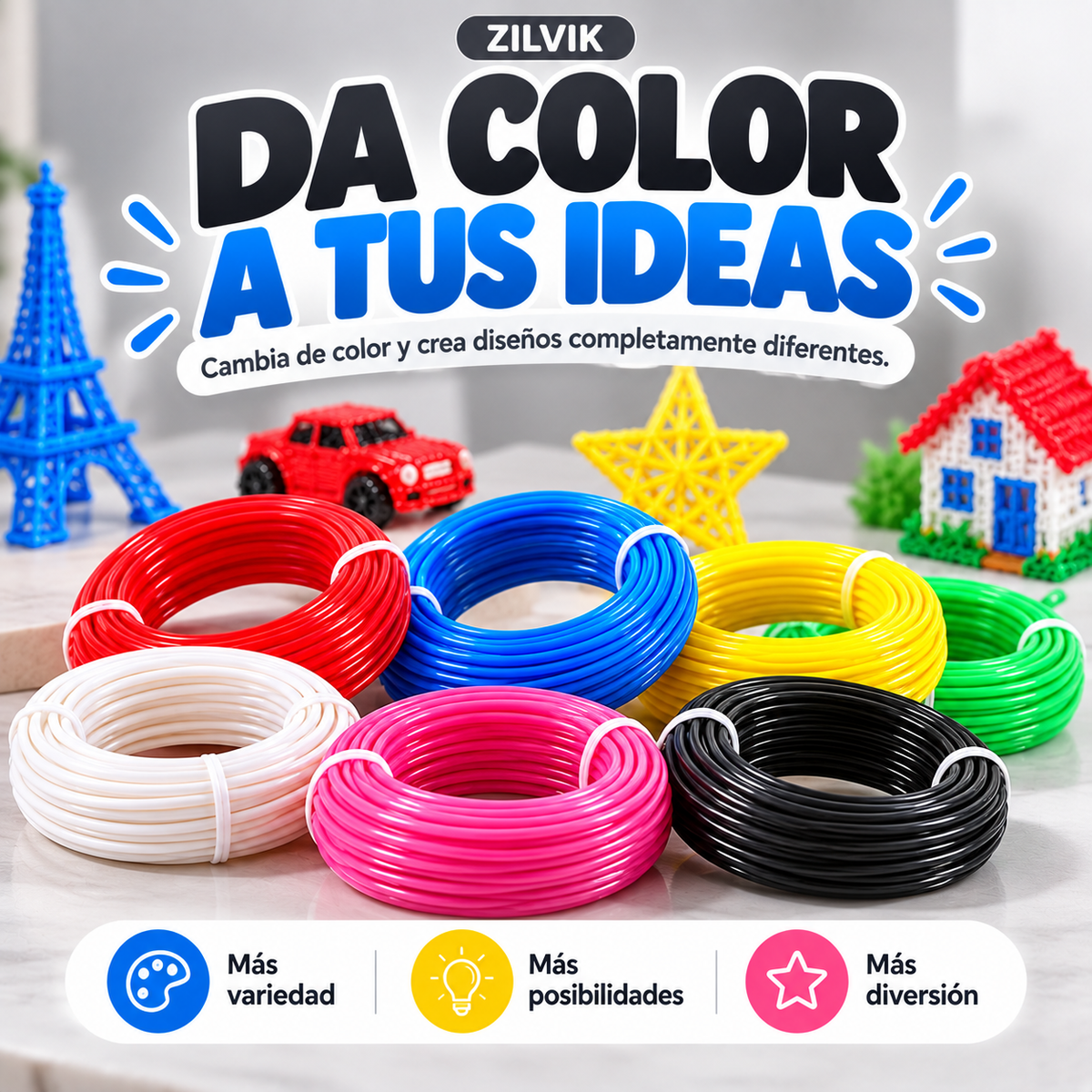 Pack de Filamentos Bolígrafo 3D