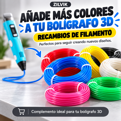 Pack de Filamentos Bolígrafo 3D