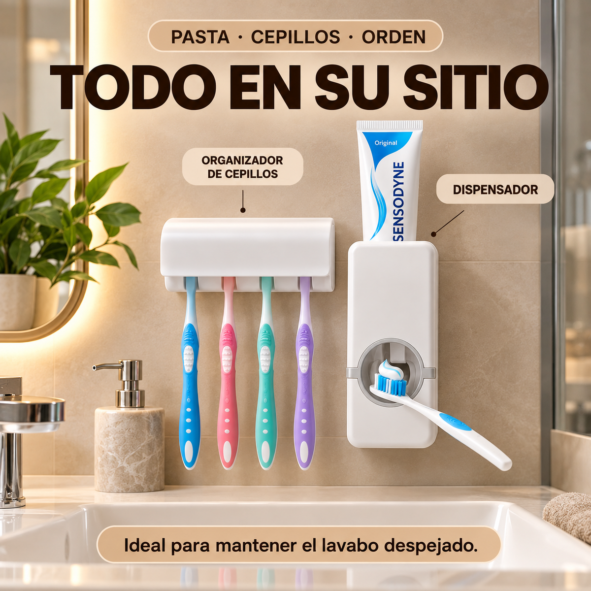 Dispensador pasta de dientes
