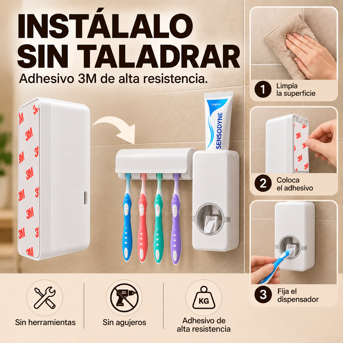 Dispensador pasta de dientes