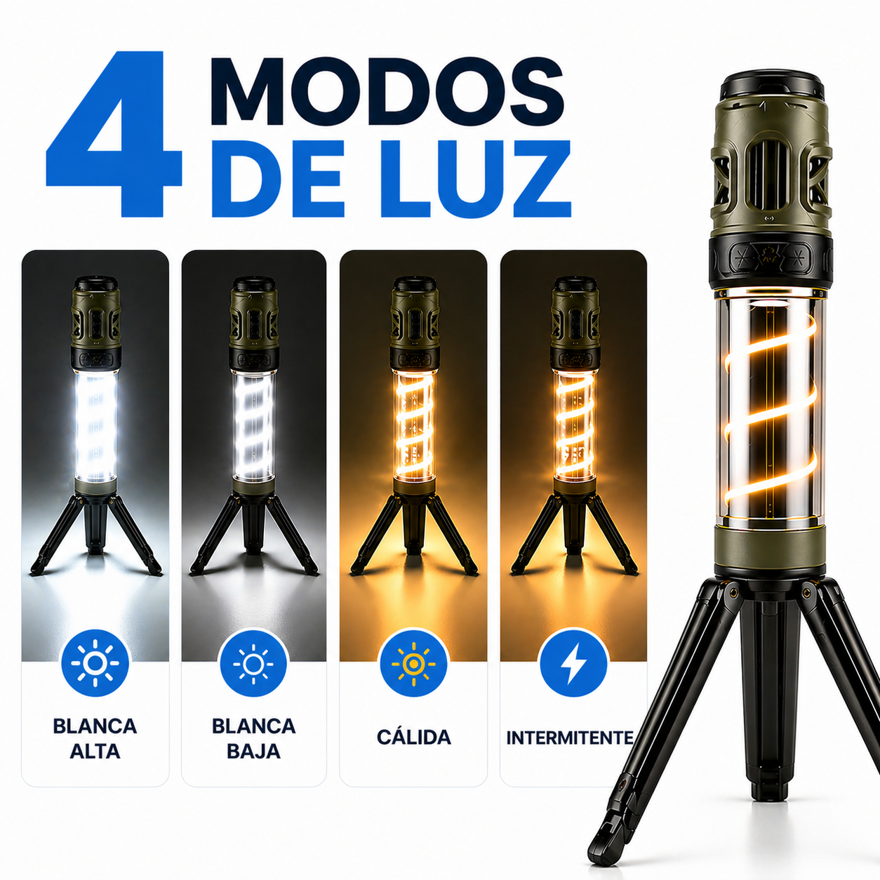 Linterna Trípode Antimosquitos 3 en 1 Pro™