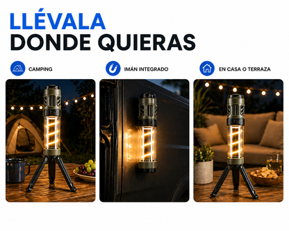 Linterna Trípode Antimosquitos 3 en 1 Pro™