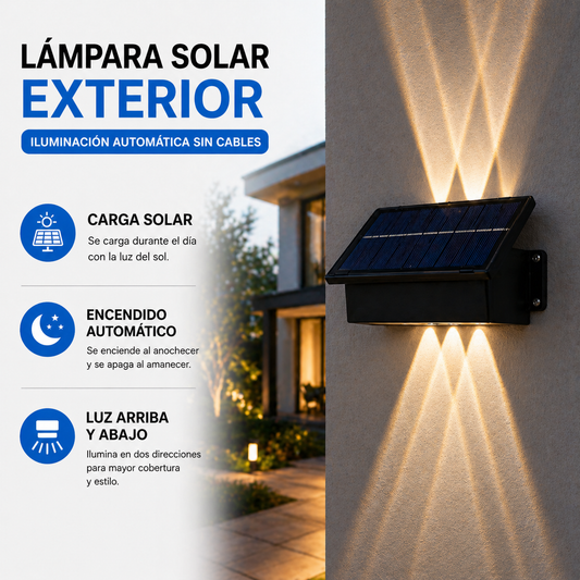 Lámpara Solar Exterior 6 LED Impermeable