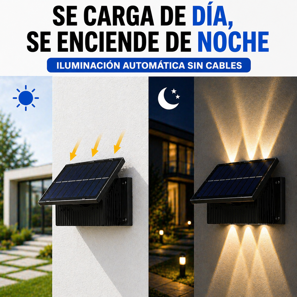 Lámpara Solar Exterior 6 LED Impermeable