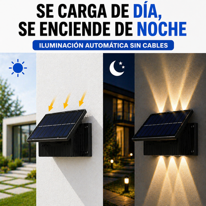 Lámpara Solar Exterior 6 LED Impermeable