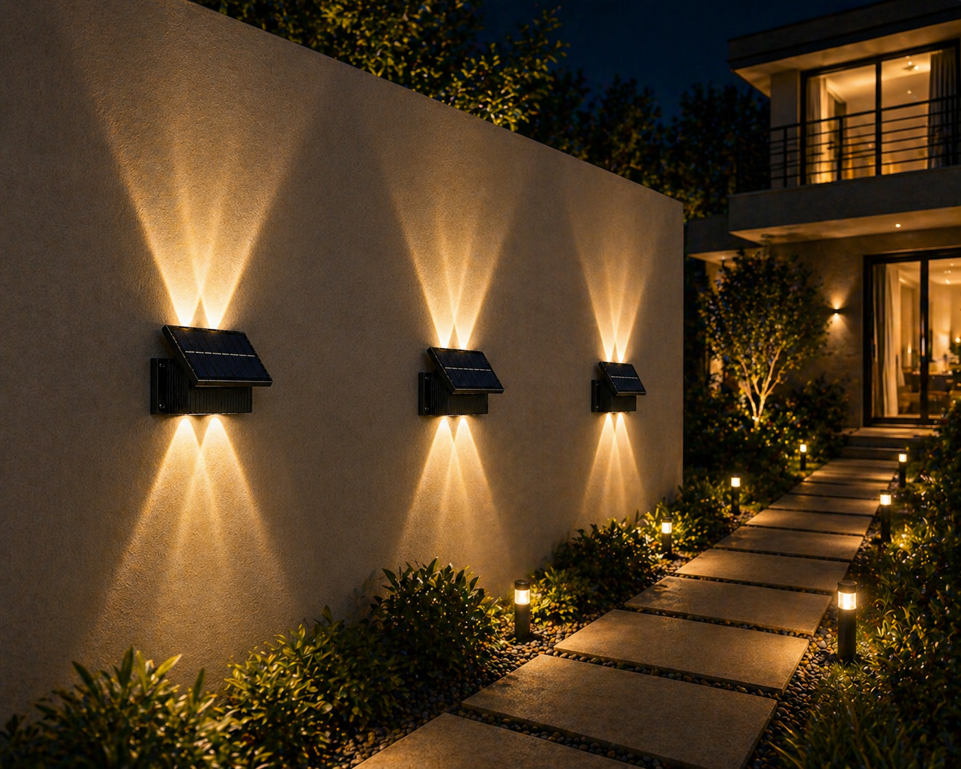 Lámpara Solar Exterior 6 LED Impermeable