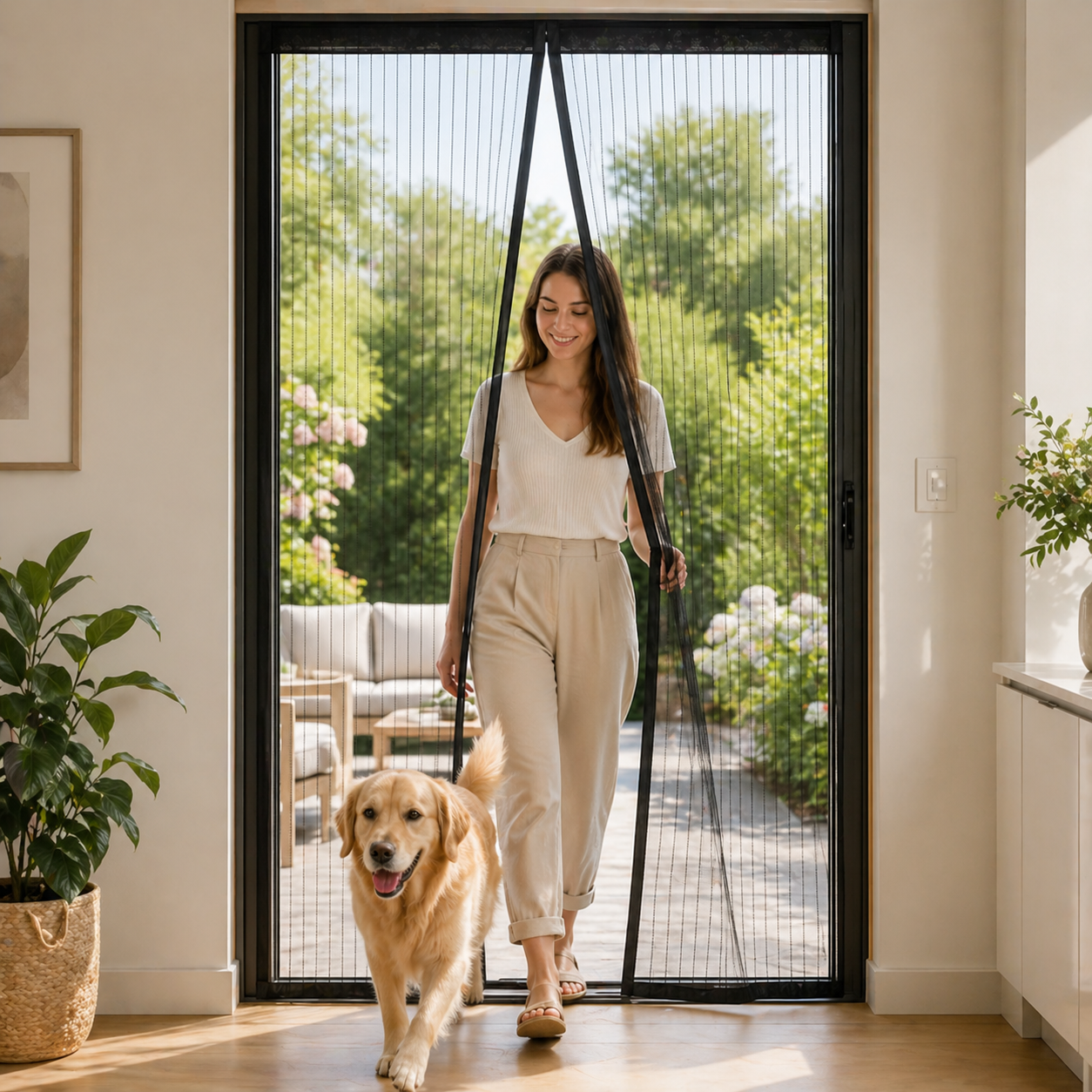 Cortina Mosquitera Magnética Zilvik™ – Cierre Automático