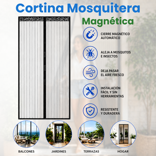 Cortina Mosquitera Magnética Zilvik™ – Cierre Automático