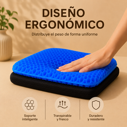 Cojín de gel viscoelástico con forma de panal