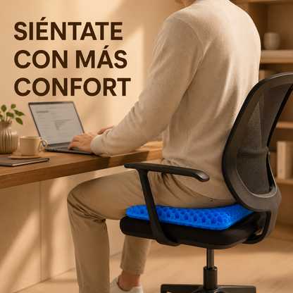 Cojín de gel viscoelástico con forma de panal