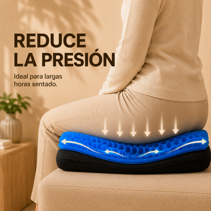 Cojín de gel viscoelástico con forma de panal