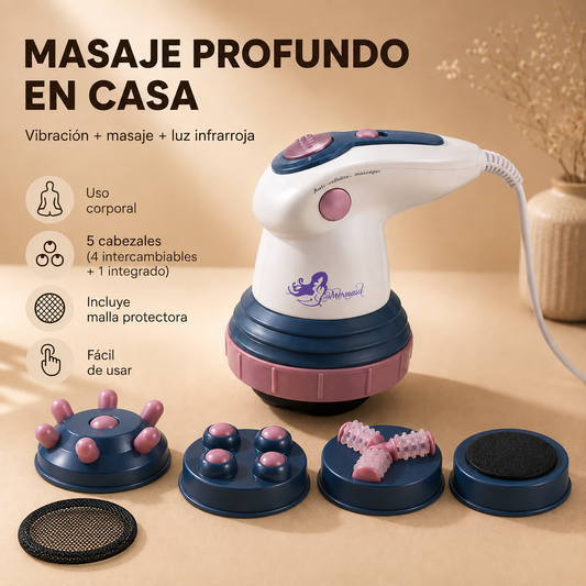 Masajeador anticelulítico con luz infrarroja 5 en 1