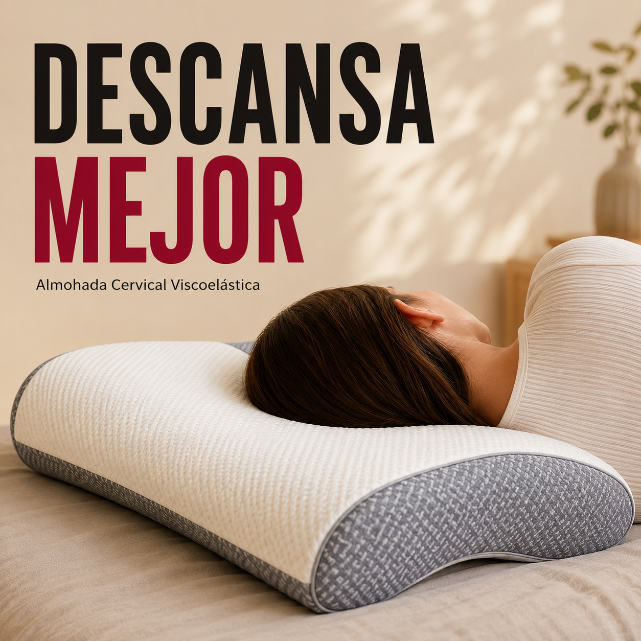 Almohada de apoyo cervical viscoelástica