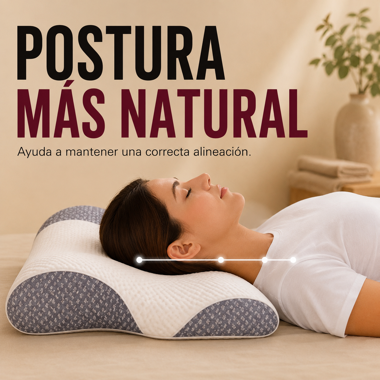 Almohada de apoyo cervical viscoelástica