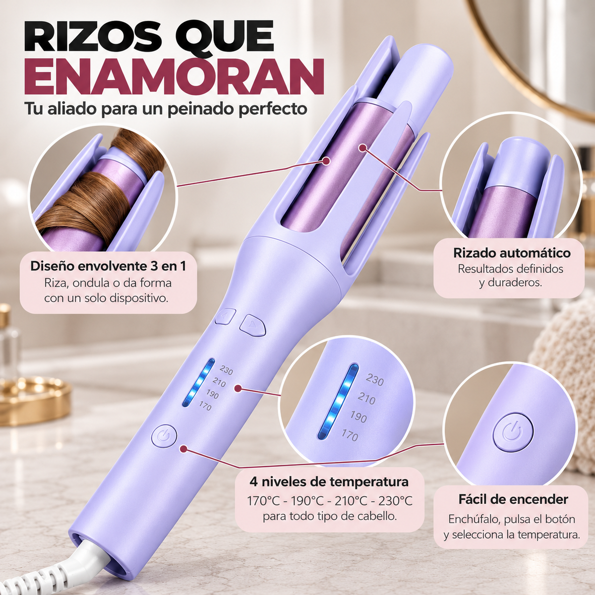 Rizador de pelo 3 en 1