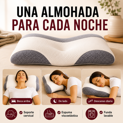 Almohada de apoyo cervical viscoelástica