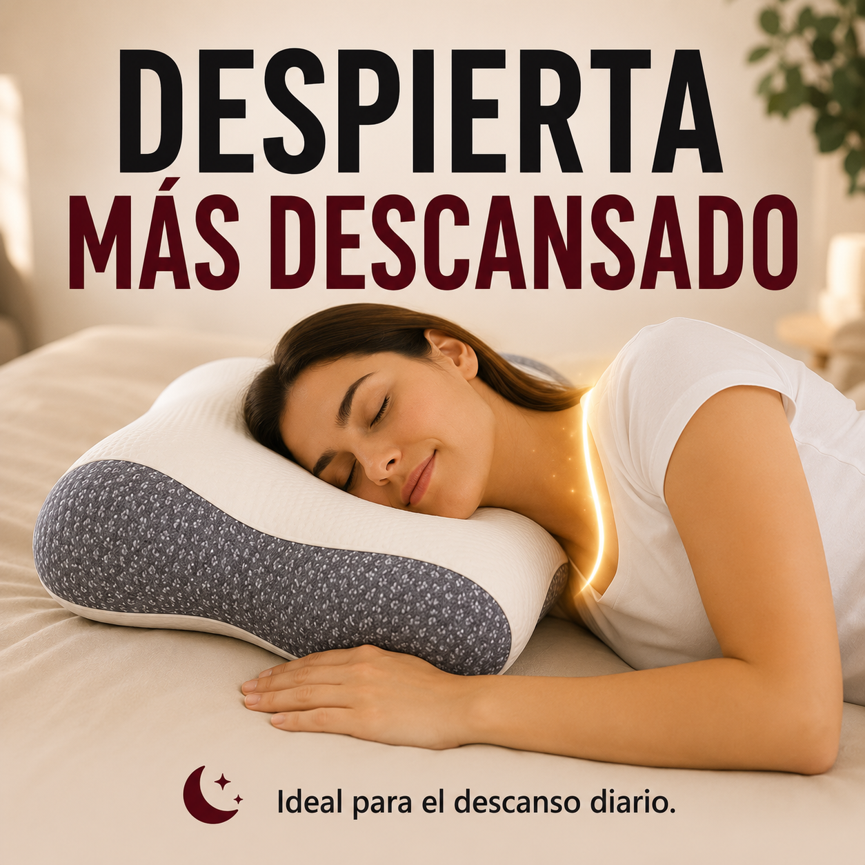 Almohada de apoyo cervical viscoelástica