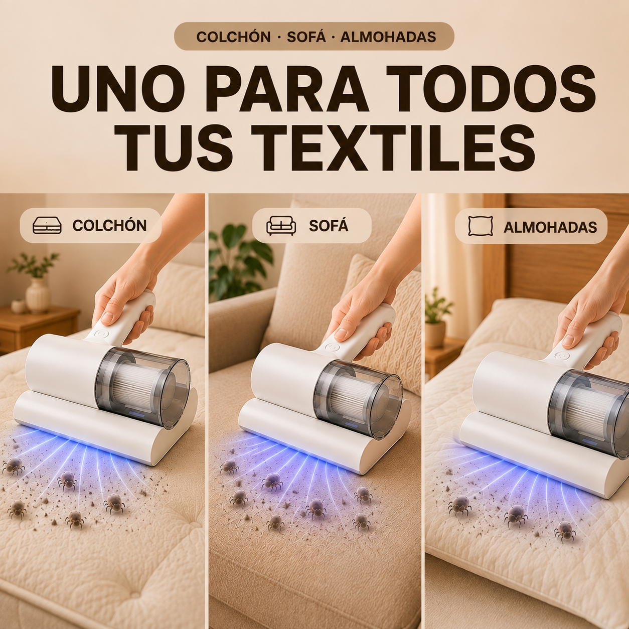 Aspiradora Antiácaros UV Portátil